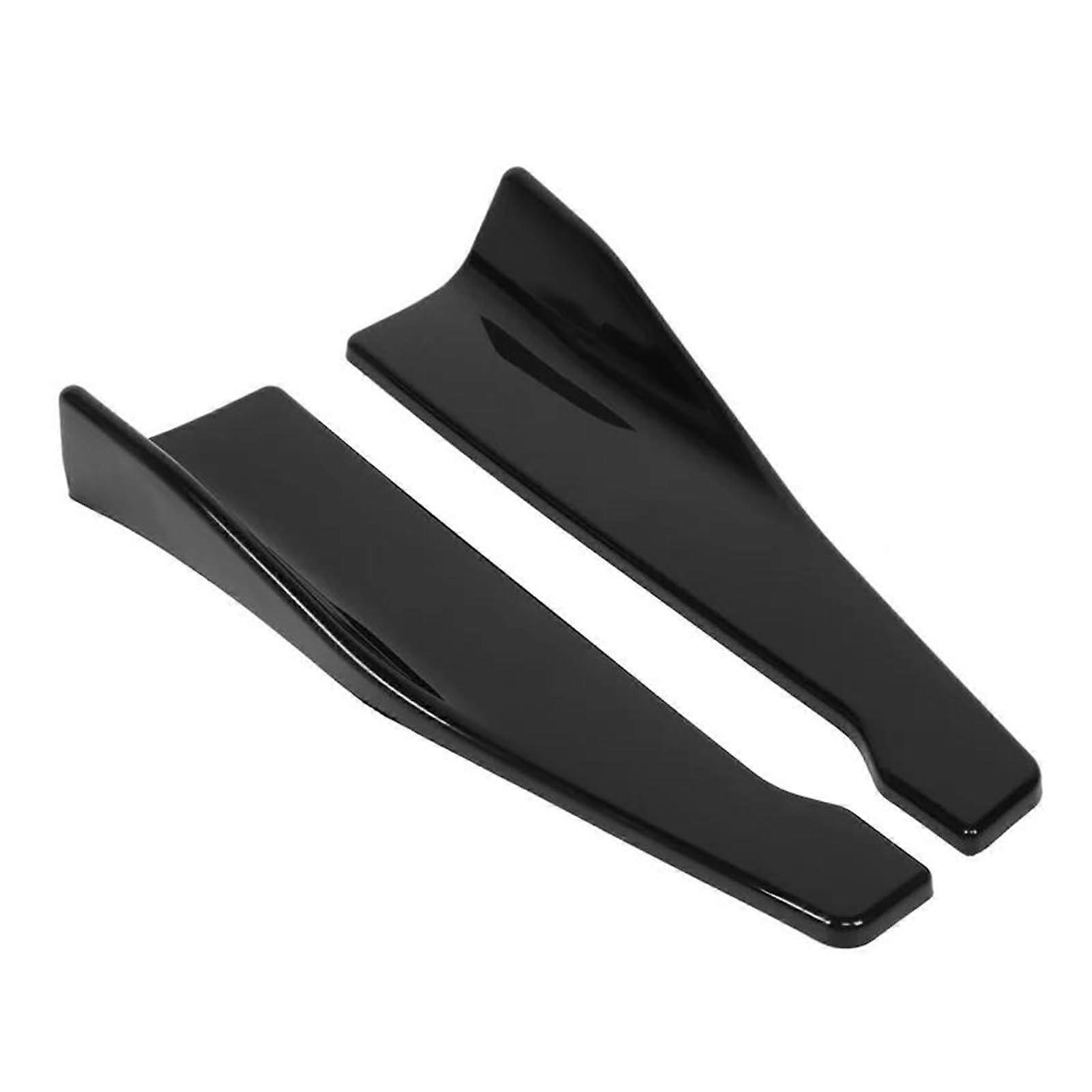 Car Side Skirts 48cm Length Universal Fit Front And Rear Bumper Lip Spoiler Diffuser Scratch Protector Black