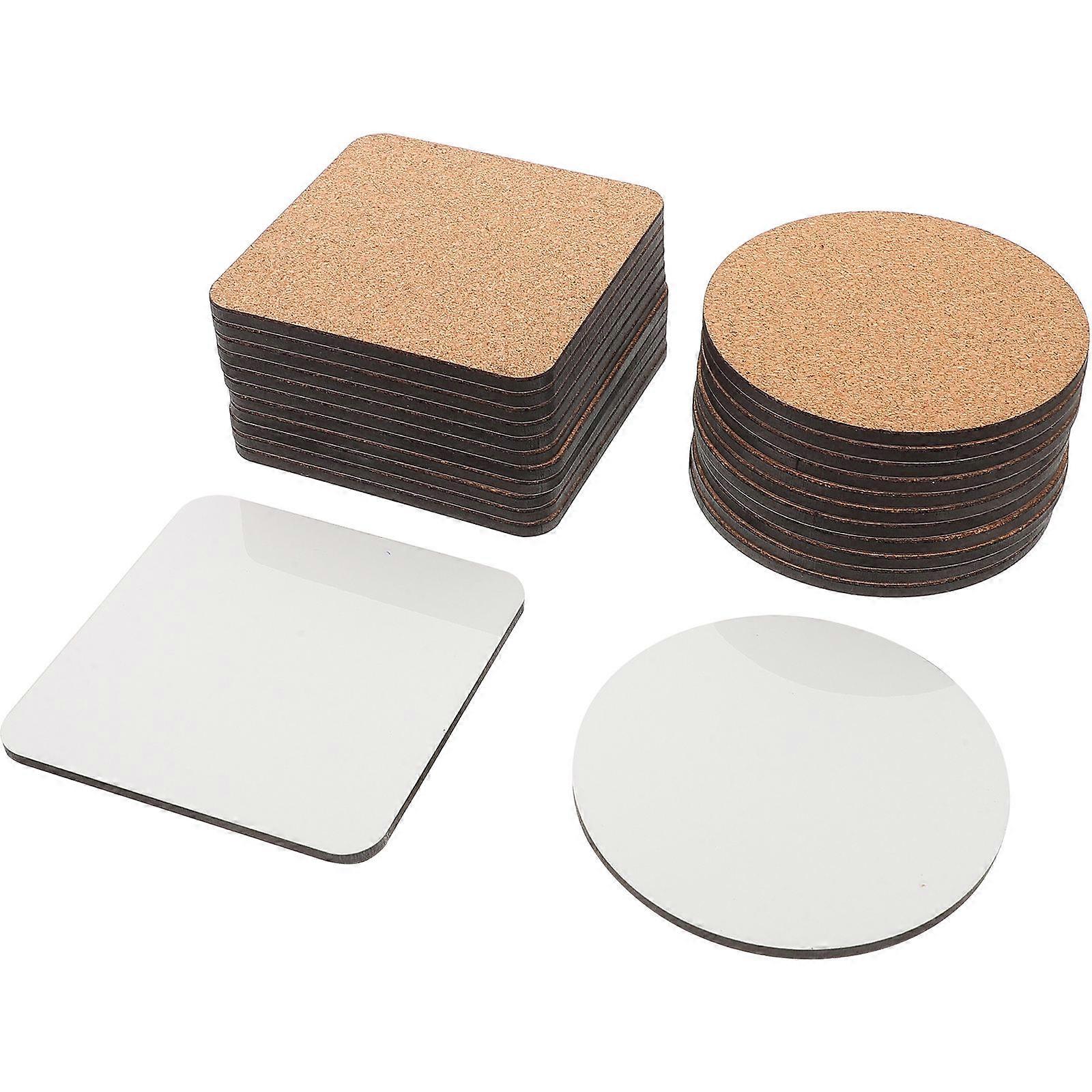 Blank Coasters for Crafts Round Sublimation Coasters for DIY Projects 48Pcs
