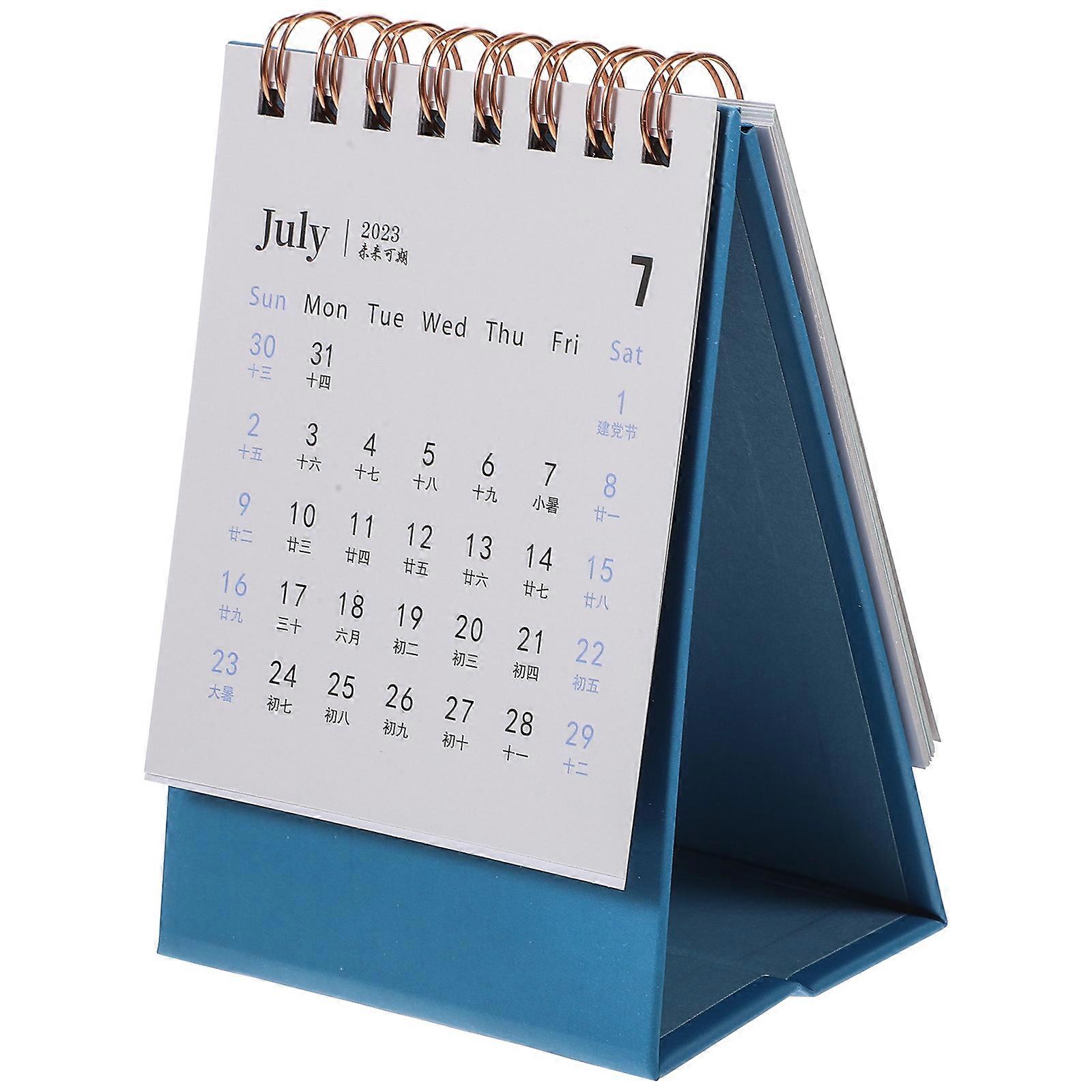 Household Monthly Calendar for Timekeeping with 4Pcs Desktop Standing Calendars