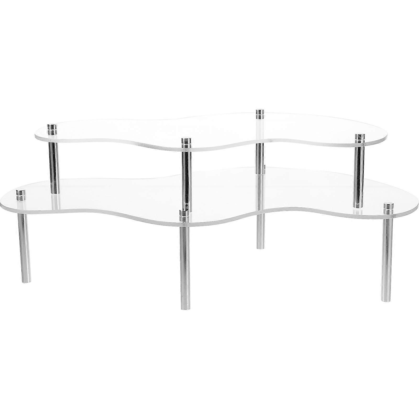 מעמד אקרילי לקישוט עוגות אחסון שקוף למסיבת תה מפגש ביתי סט 1