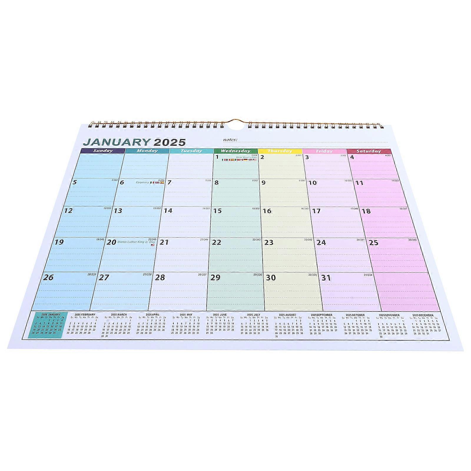 2025-2026 Wall Calendar Hanging Calendar for 2Pcs Monthly Appointment Use
