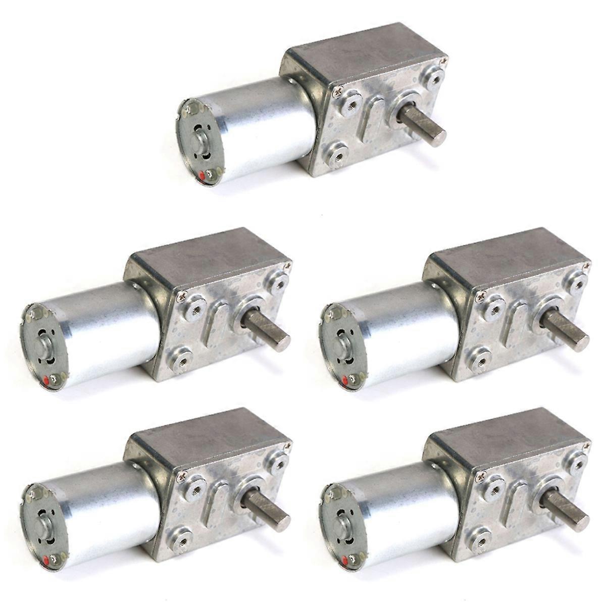 5X GW370 12V 6rpm Reversible High Worm Geared Motor Torque Turbo DC Motor 35A