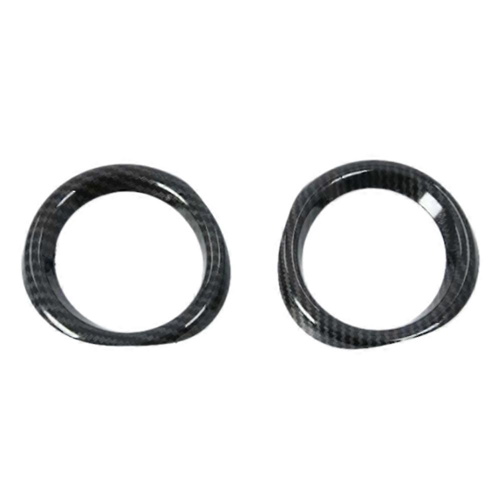 2Pcs Front Fog Lamp Light Trim for 16-20 LHD, Carbon Fiber