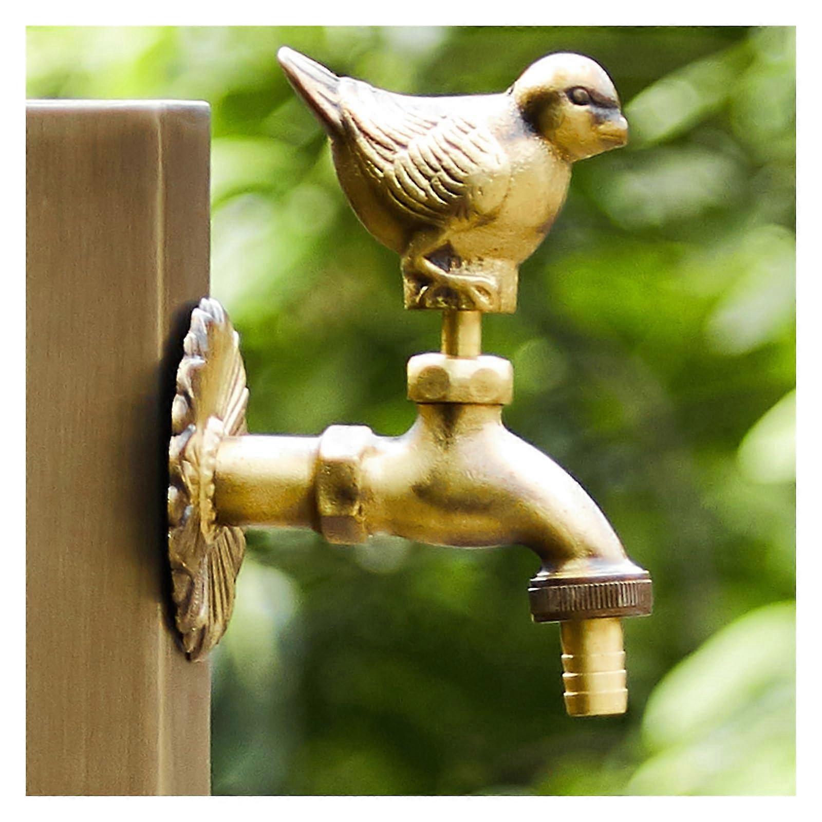 Outdoor Wall Faucet, Animal WallMount Single ColdWater, QuickOpen Garden Faucet, Frost Protection, Size J