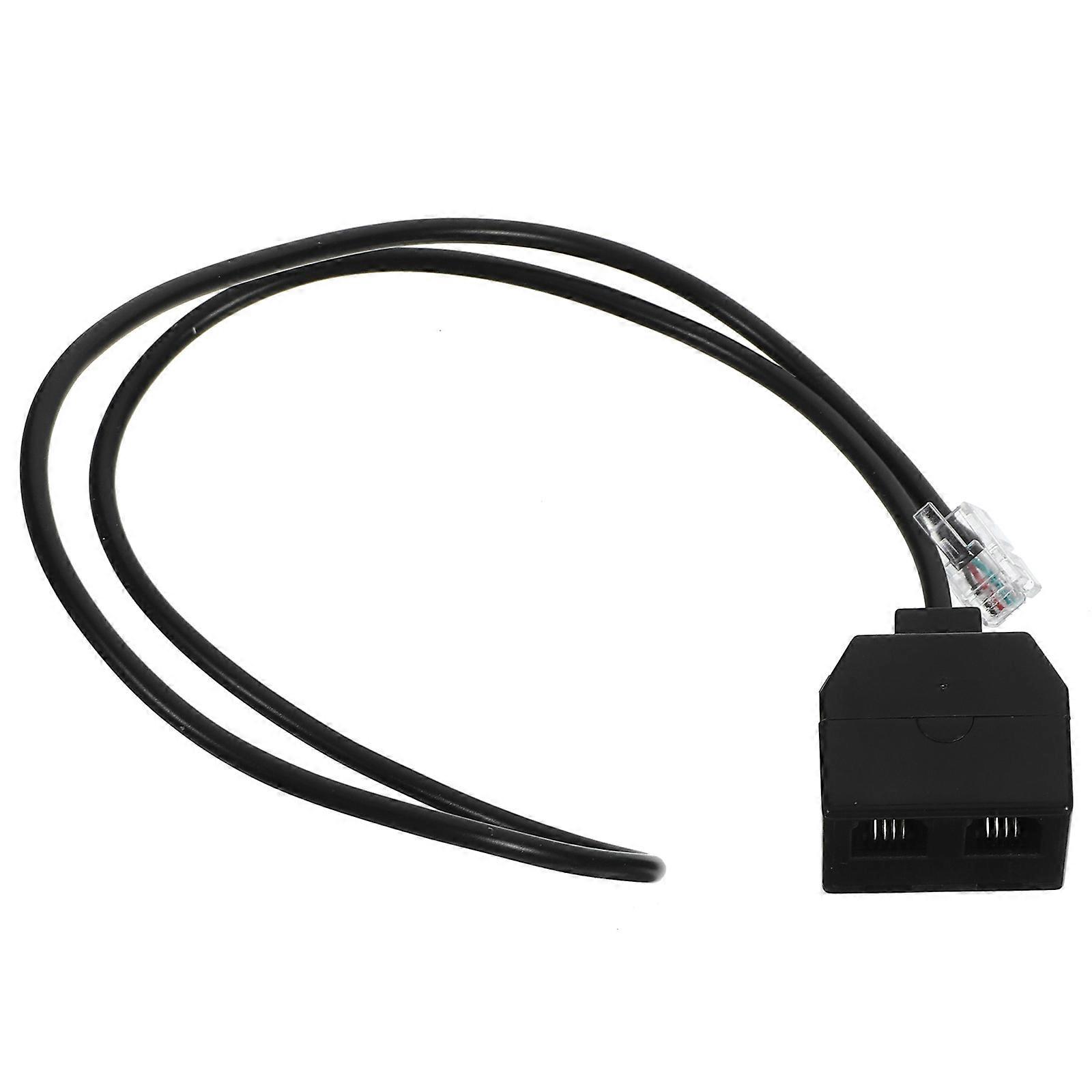 Phone Cable Adapter Rj9 Adapter for Telephone Connection Black
