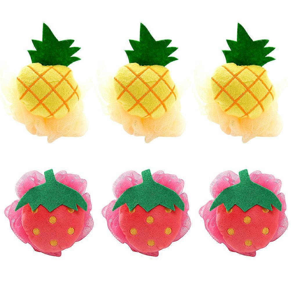 Fruits Bath Ball Shower Mesh Pouf for Exfoliating 18Pcs Assorted Color