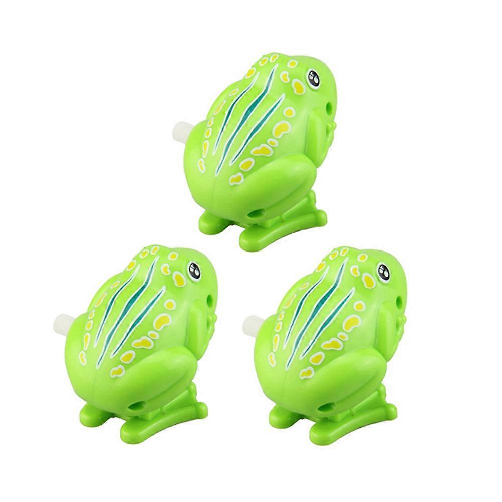 Kids Clockwork Toy Plastic Gift for Playing 3Pcs Bouncing Frog