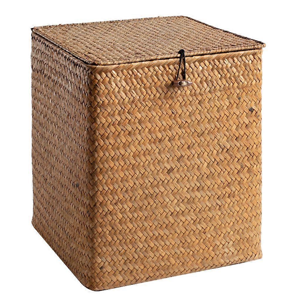 Storage Basket Large Storage Basket With Lid Straw Basket Straw Woven Basket