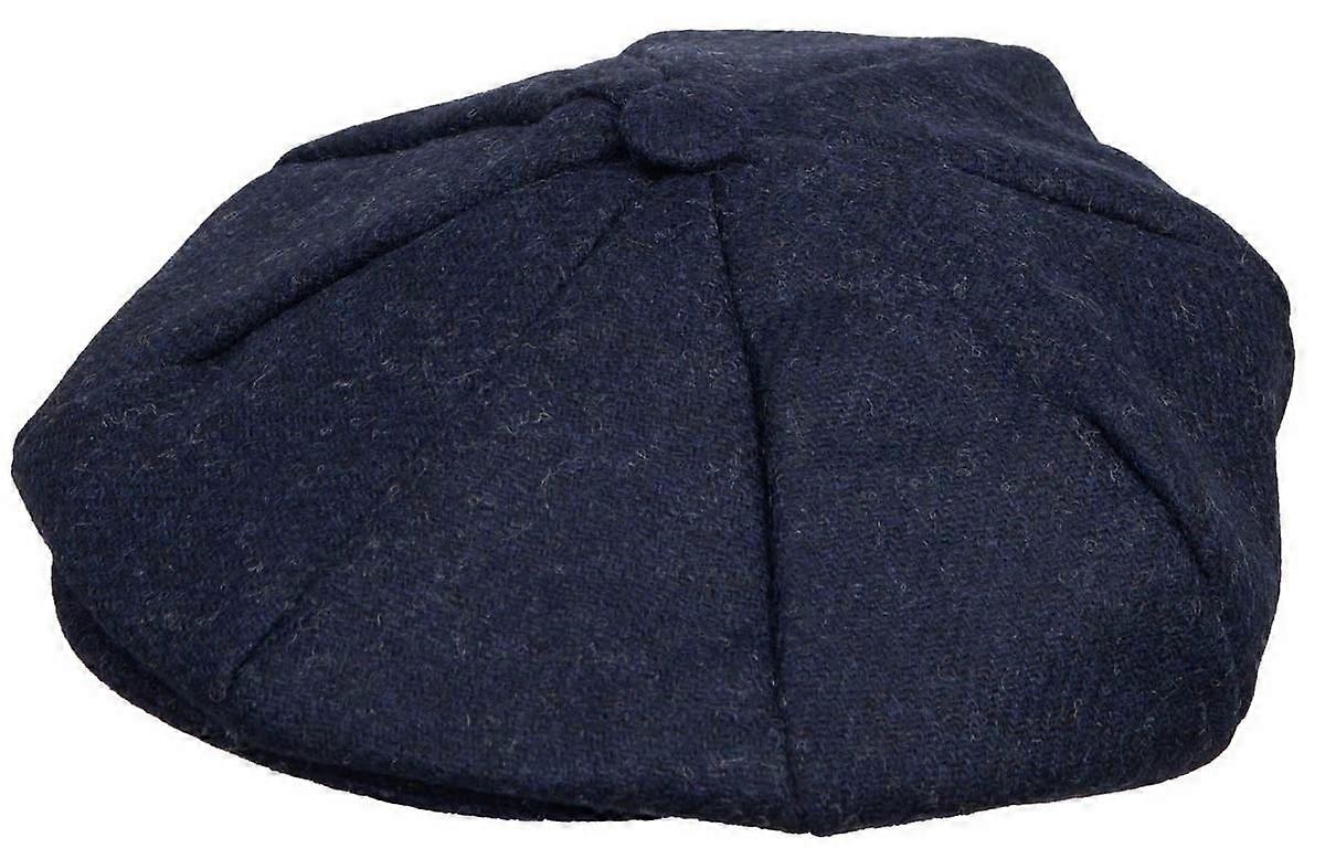 Dents Langford Abraham Moon Plain Tweed Newsboy Cap - Navy