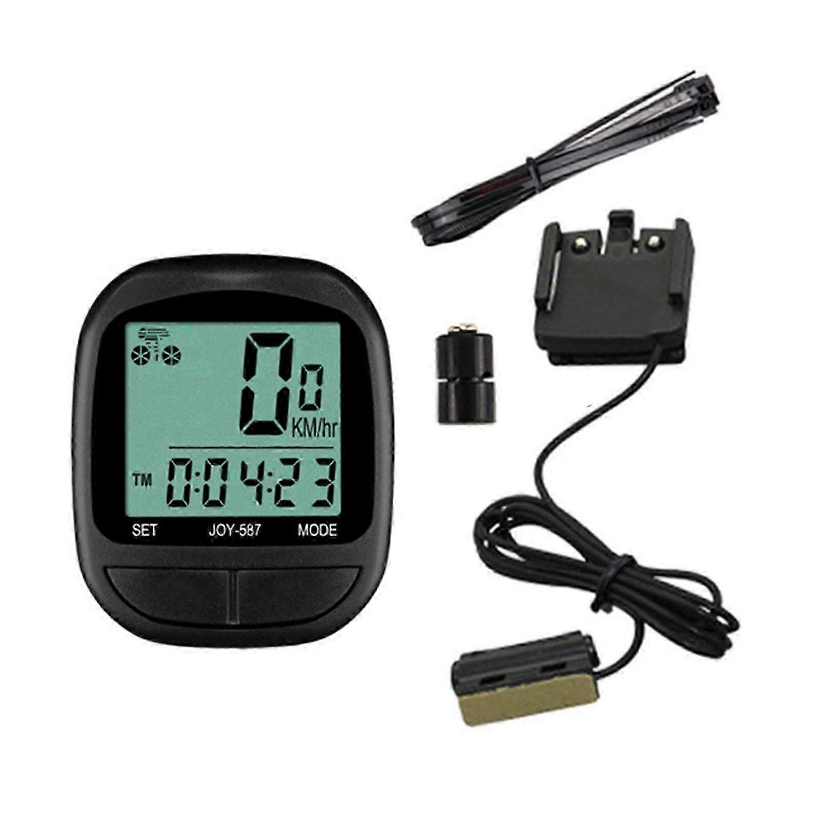 Wired Cycling Speedometer Waterproof LCD Display Multi Functions Measure Speed Distance Riding Time Cycling Computer Mileage Tracker