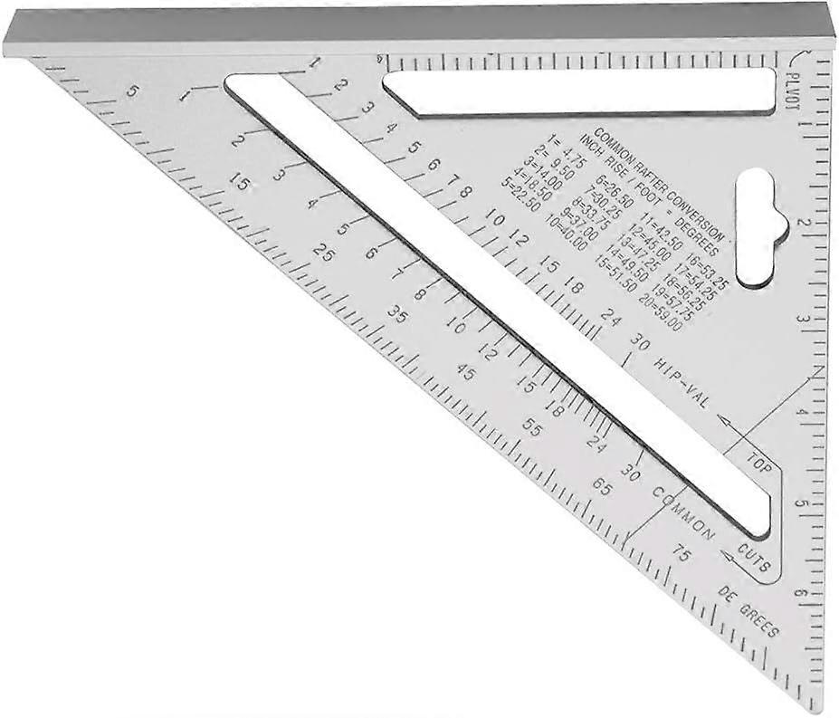 7 inch aluminum square triangle ruler