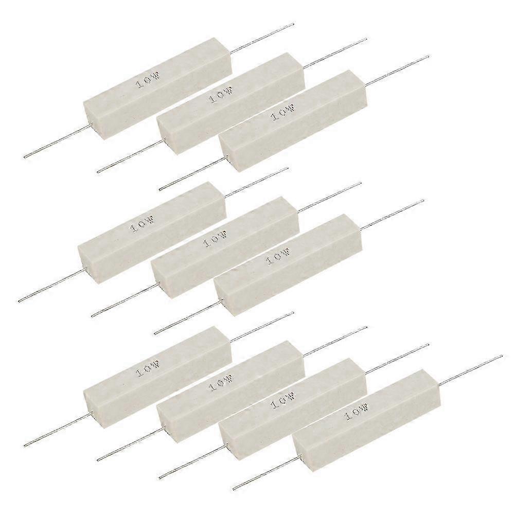 10Pcs Cement Resistor Power Resistance Stable Performance High Accuracy ±5% 10W(3K) 25-26s