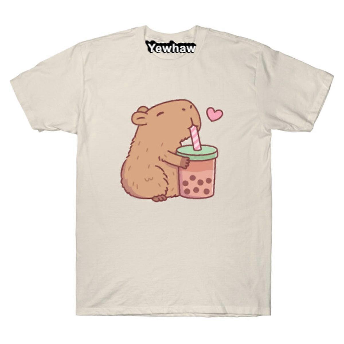 Roztomilé tričko Capybara Loves Bubble Tea