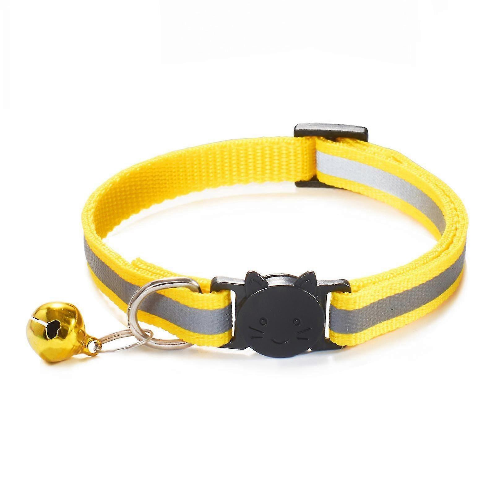 2pcs Reflective Breakaway Cat Collar With Neck Ring And Bell