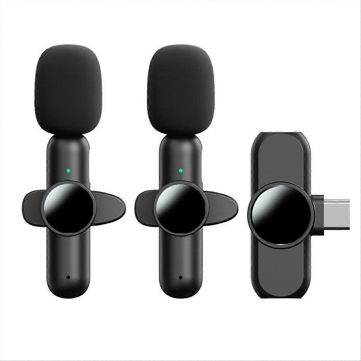 Wireless Lavalier Microphones Plug and Play Noise Reduction Auto Sync