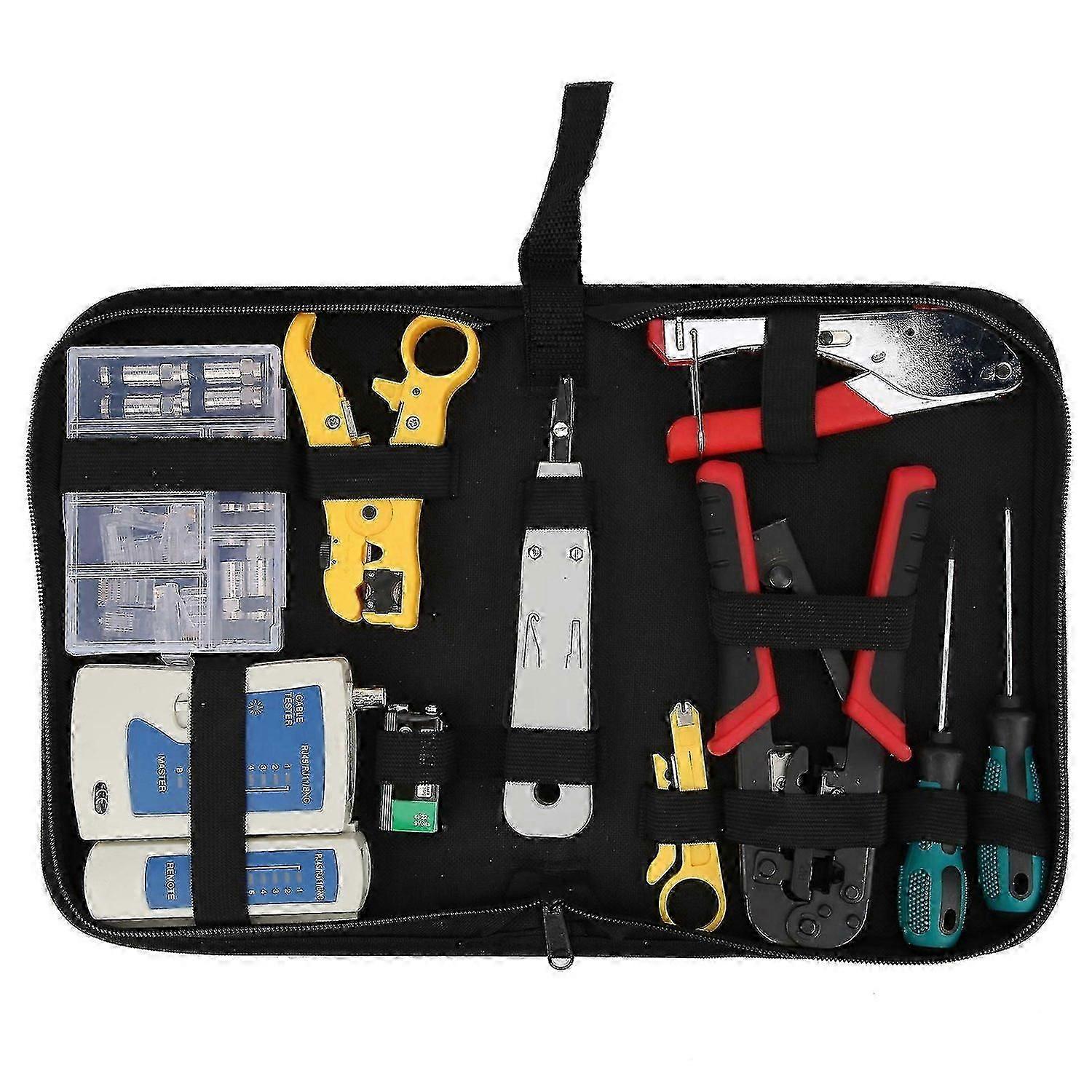 Professional Computer Maintenacnce LAN Cable Tester Network Repair Tool Set Crimping Tool Kit