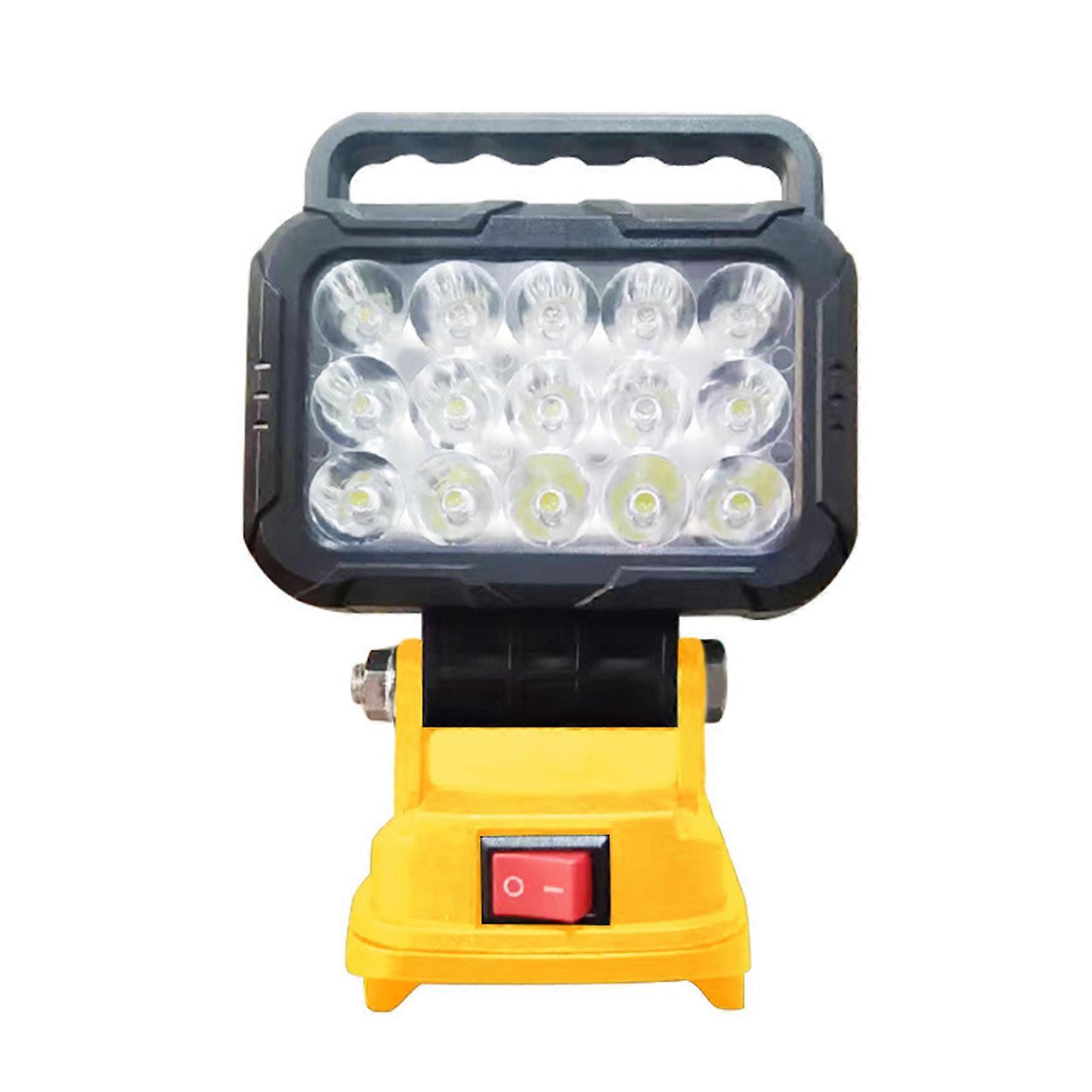 High Brightness Waterproof Tool Lamp With Battery Protective System 5V 2.1A Charging Port For Smartphones And Power Tool Multicolor