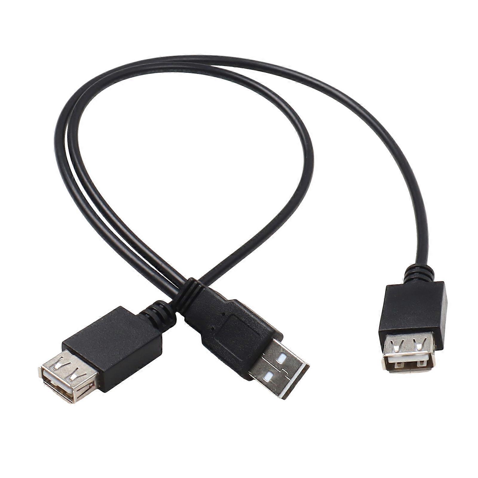 USB2.0 Active Hub Splitter Cable 40cm Double Port Adapter Cord  Flexible Designing For Multiple Device Access Multicolor