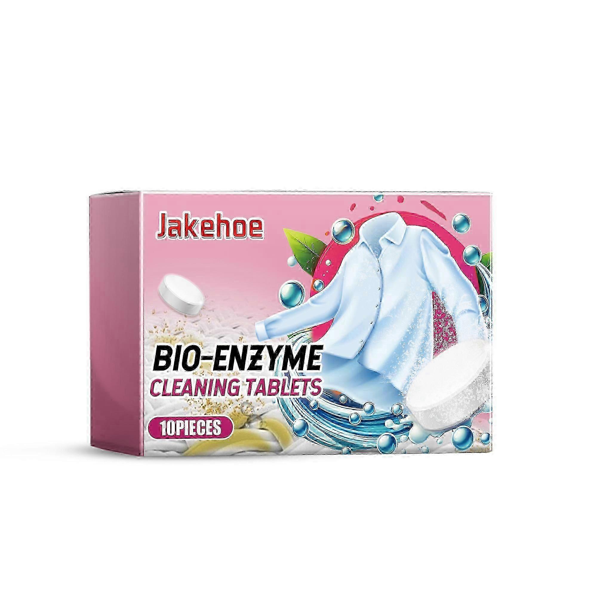 Effervescent Laundry Tablets, 10 Pack Powerful Stain Remover with Baking Soda & Lemon Extract