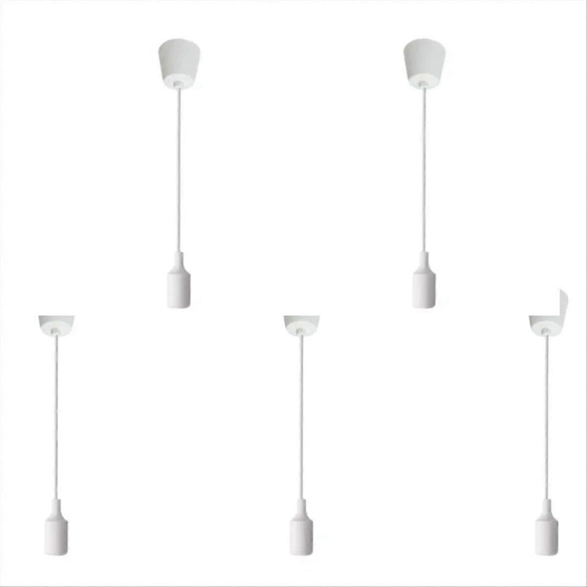 E27 Hanging Lamp Holder Silicone Dining Room Pendant Lamp Base Ceiling LED Light Socket Base for Ki