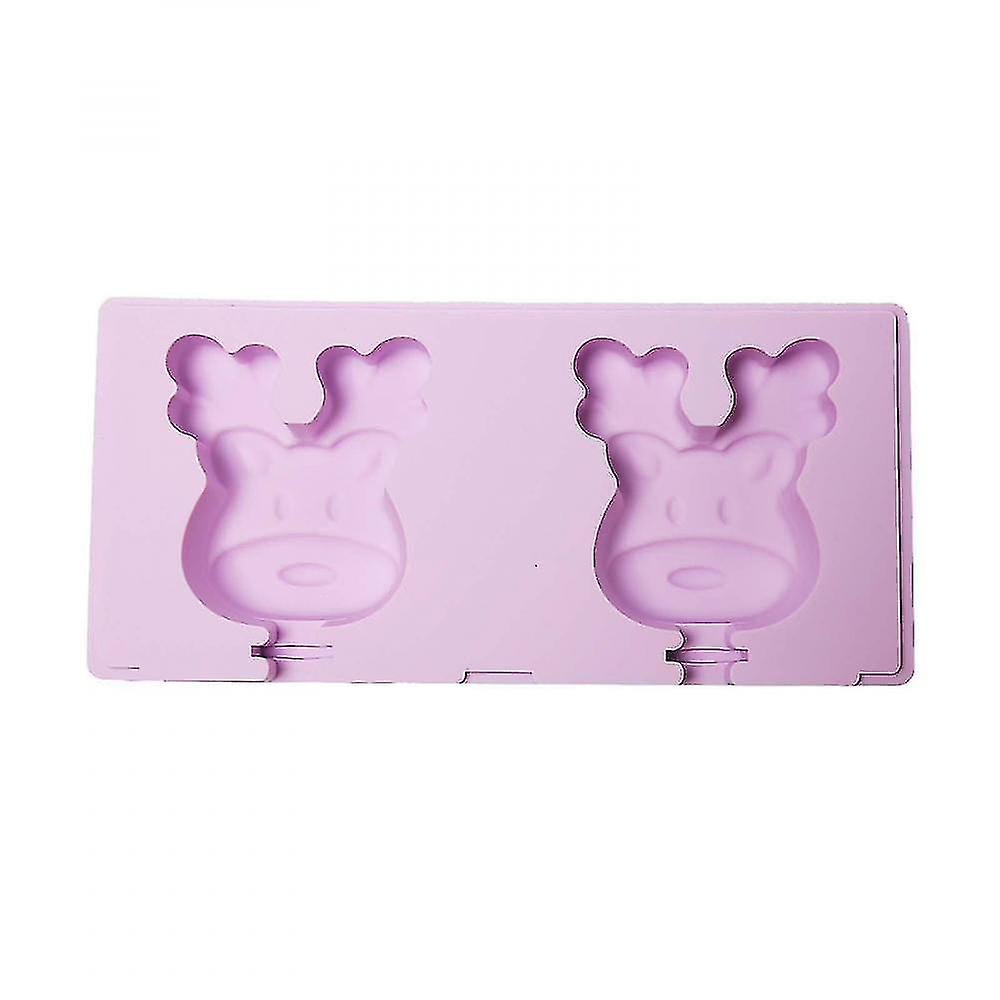 Cookware Sets Diy Silicone Ice Cream Mold With Lid Ice Tray Cartoon Silicone 2 With Elk