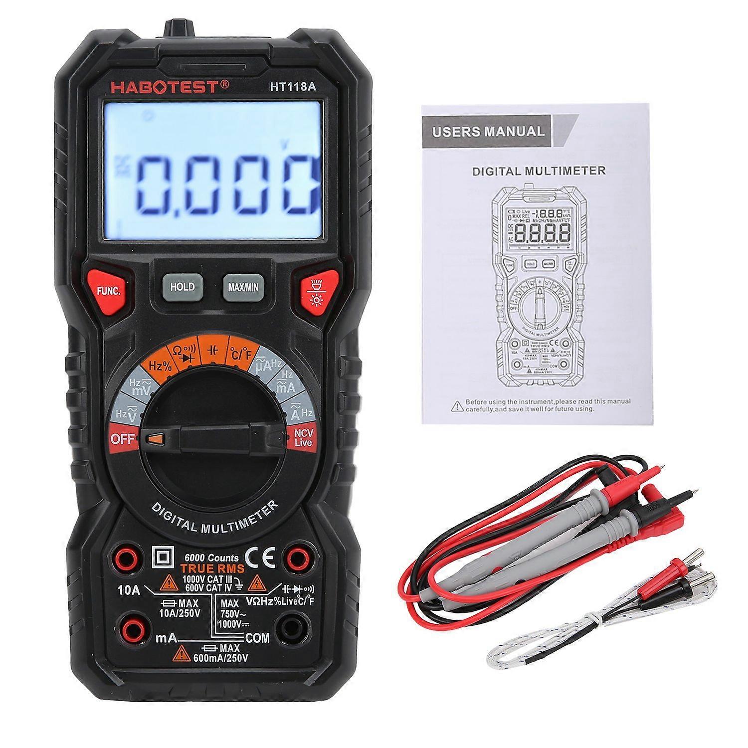 HT118A Digital Multimeter Automatic Range MultiFunction Voltage Tester Current Meter for Electrician