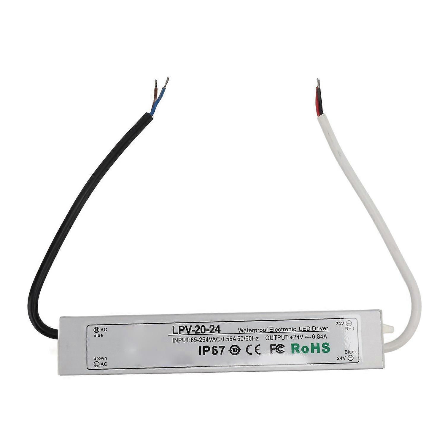 LED Driver IP67 Waterproof 24V Low Voltage Output Power Supply Transformer Adapter for Lamp Security