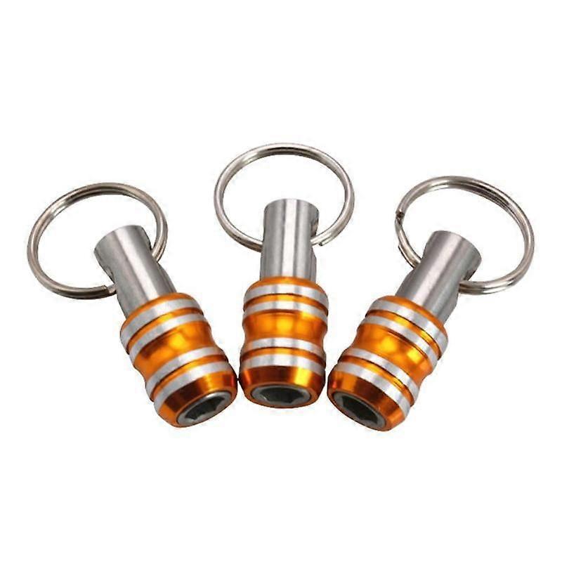 1/4inch Stainless Steel Socket Hexagonal Shank Quick Release Keychain Screwdriver3pcs