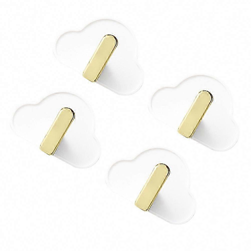 Cloud-Shaped Adhesive Hooks, Punch-Free Hanging Hooks, 8Pcs