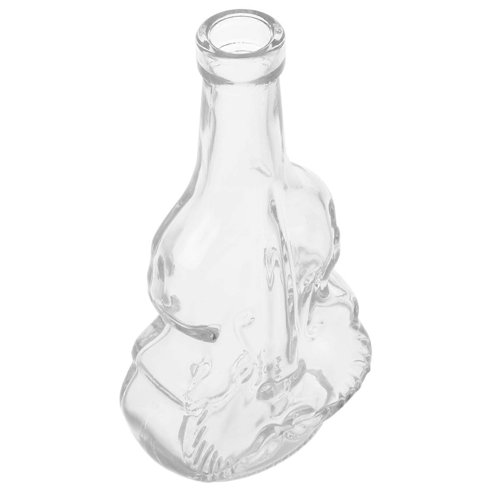 Glass Vase Violin Model for Hydroponic Plants Clear Transparent