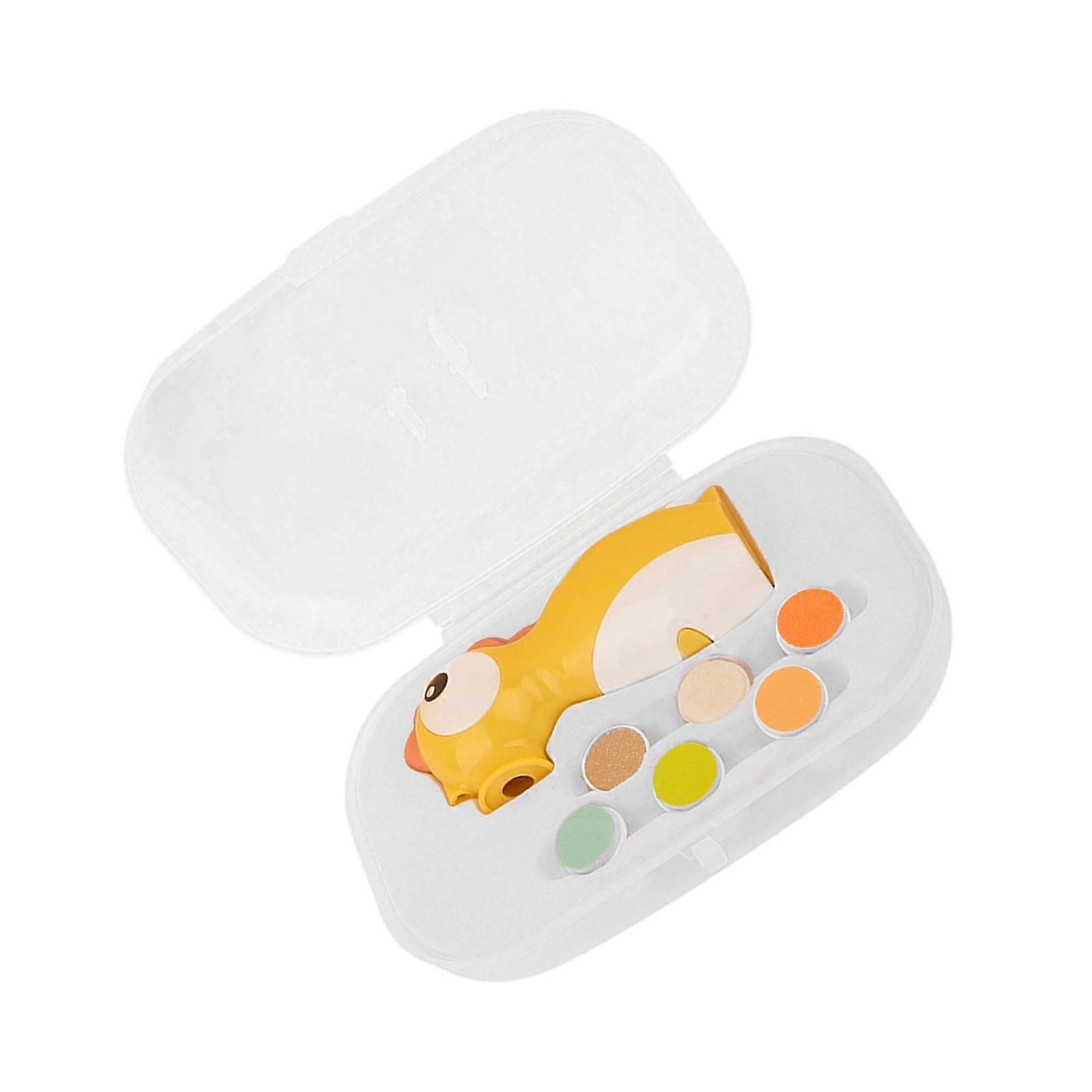 Infant Unguis Care Structure With Quiet Electric Motor Modifiable Crushing Approaches Ergonomic Handle USB Charging Safe Baby Grooming Tool  Yellow