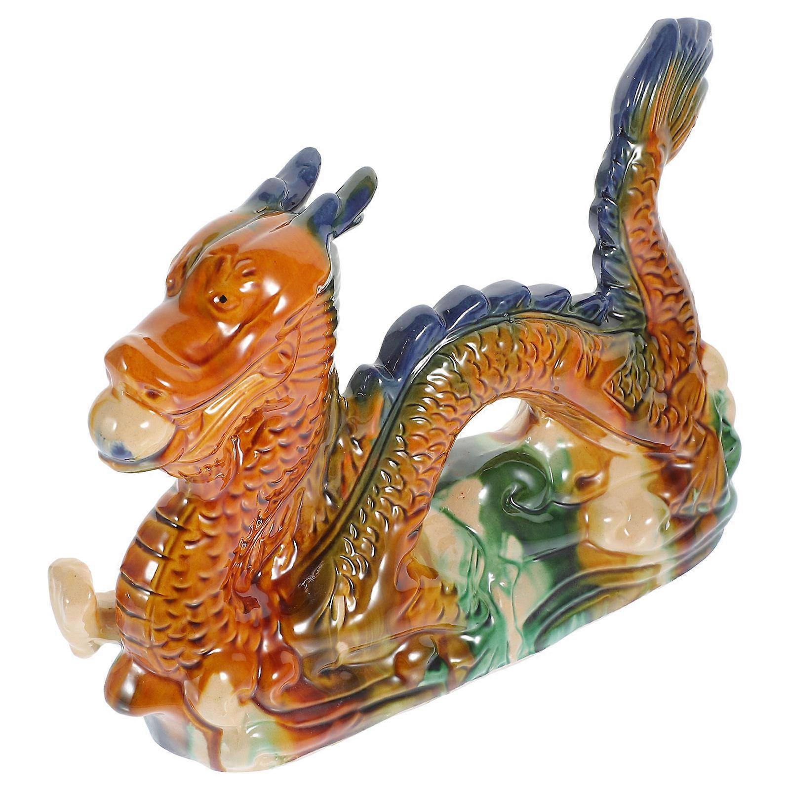 Ceramic Dragon Figurine for Decoration with Multi Colors