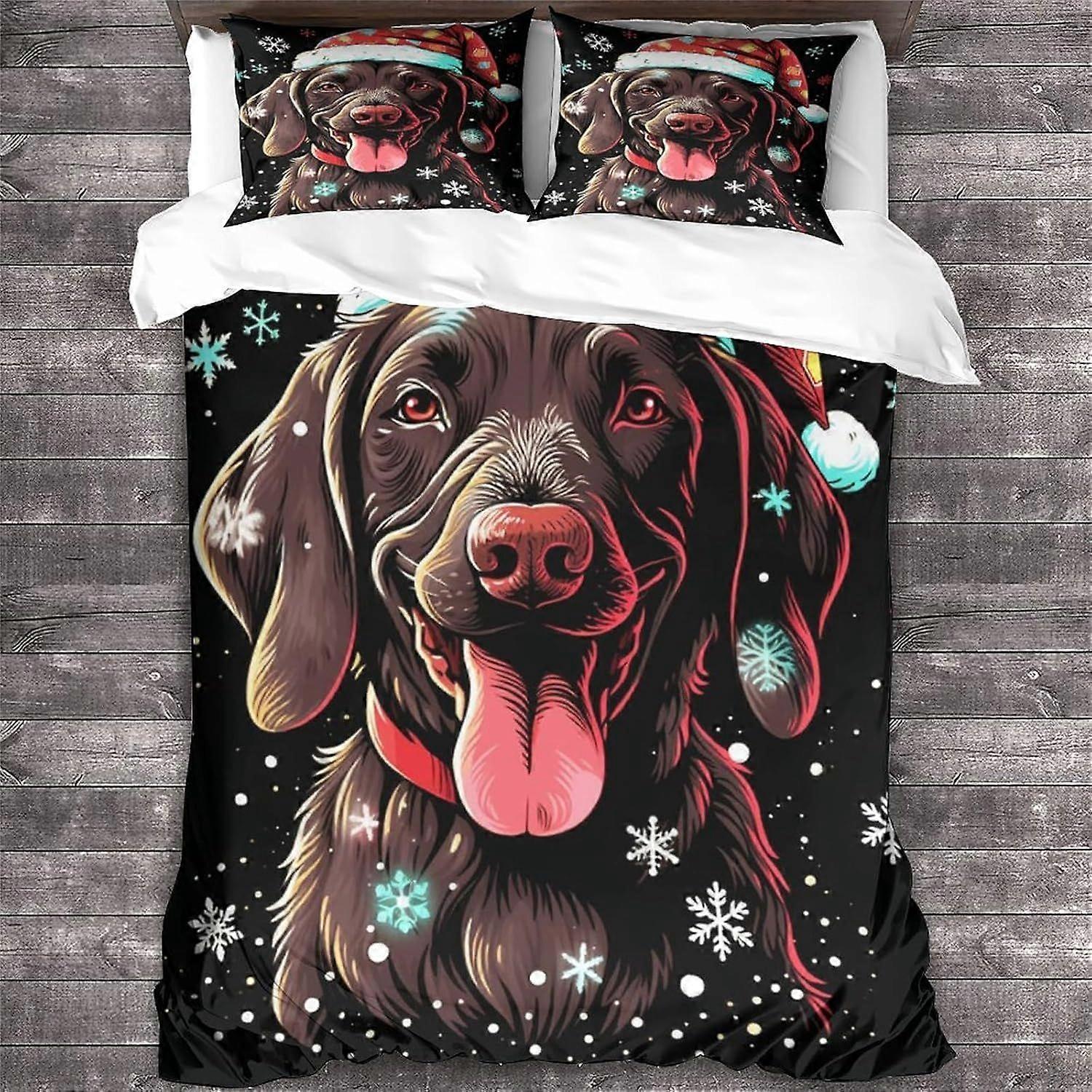 LikeEj 3D تأثير للأطفال والكبار مجموعة غطاء لحاف مطبوعة مع أكياس وسادة ، ستوكات عيد الميلاد لحاف الفراش مجموعة مزدوجة