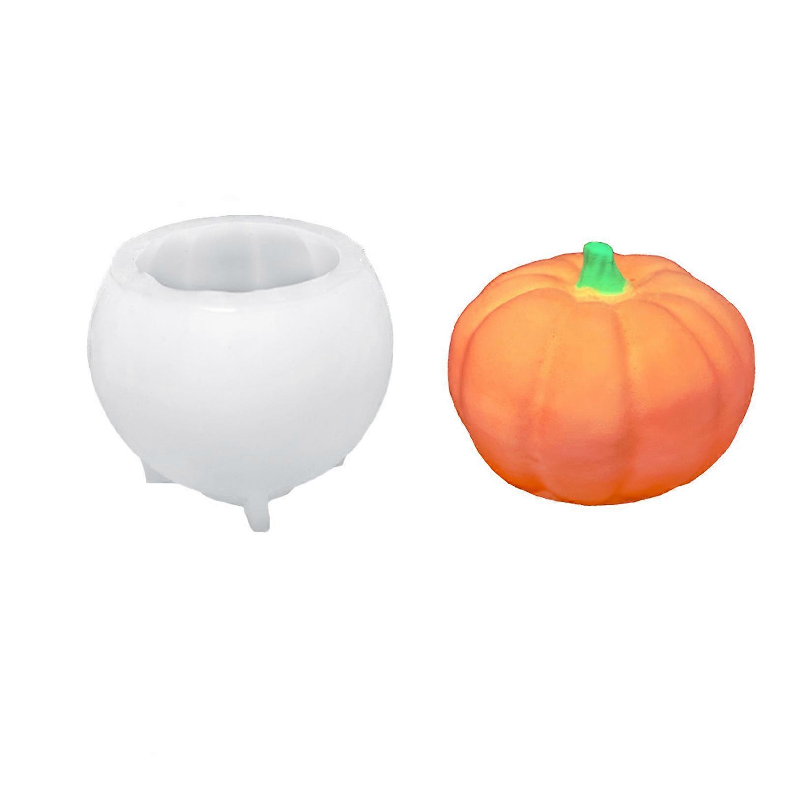 Skull/Pumpkin Shape Reusable Silicone Candle Moulds Halloween Crafting Tool Multiple Weights Easy Releasing Design Multicolor