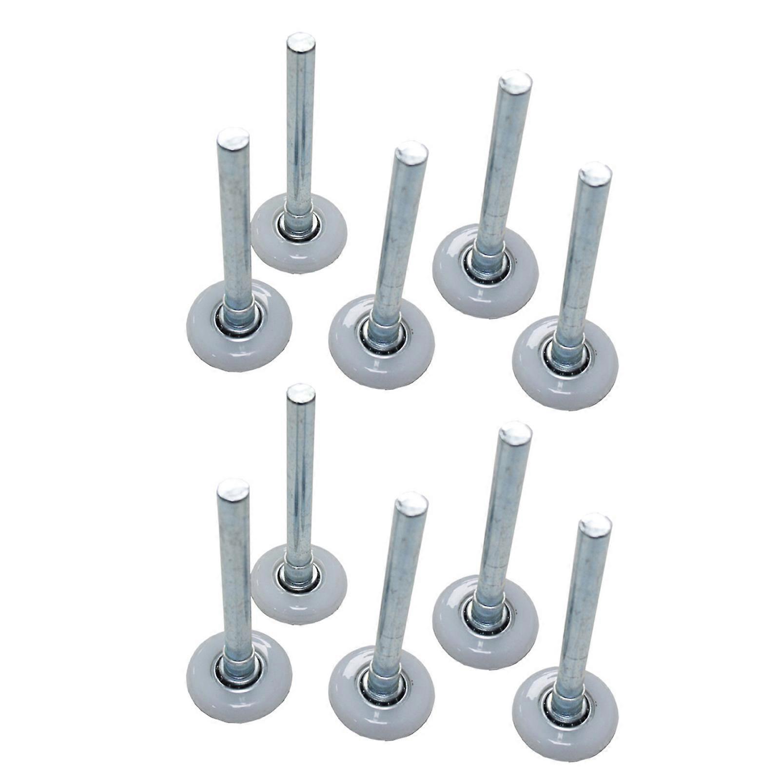 10Pieces Garage Door Replacement Rollers Sturdy Nylon Wheel Stem Accessory for Smooth Quiet Operations Performances Multicolor