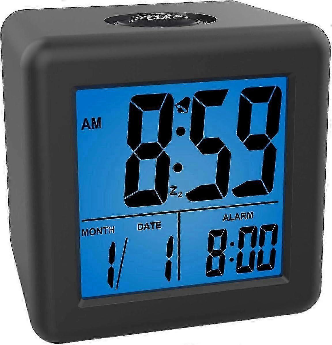 f Electronic Alarm Clock, Easy to Set Snooze Alarm Clock, Kids Alarm Clock with Time and Date Display, Portable LCD Travel Alarm Clock