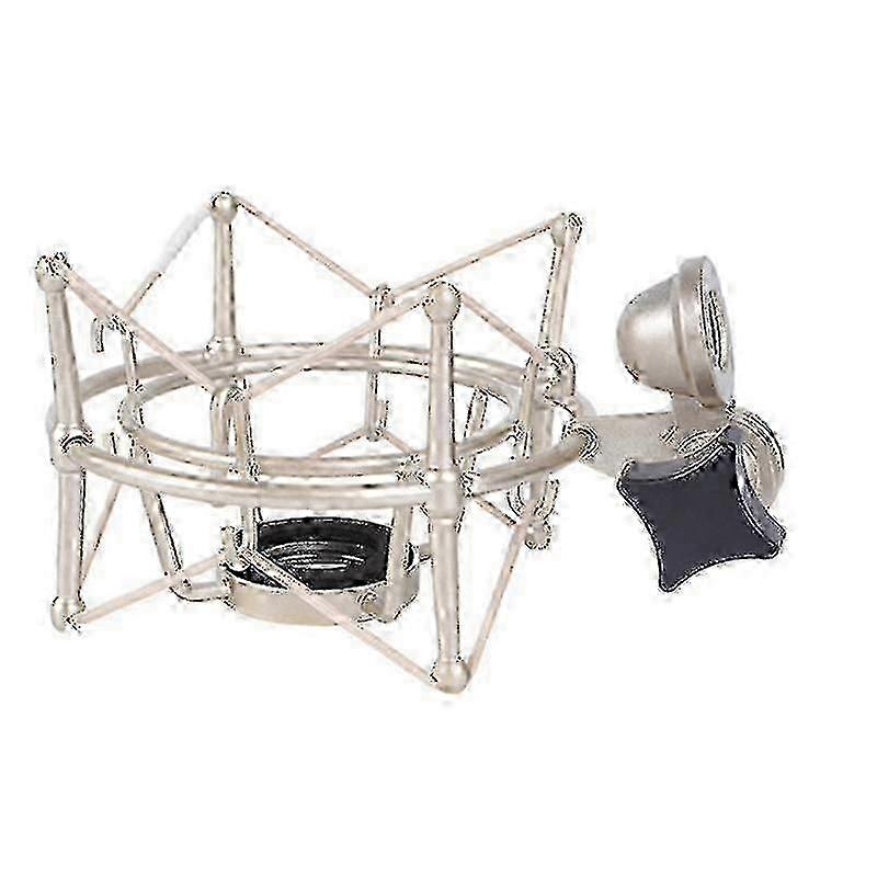Adjustable Shock Mount for Microphones, Compatible with Various Recording Mics, Metal Bracket for Podcaster Setup