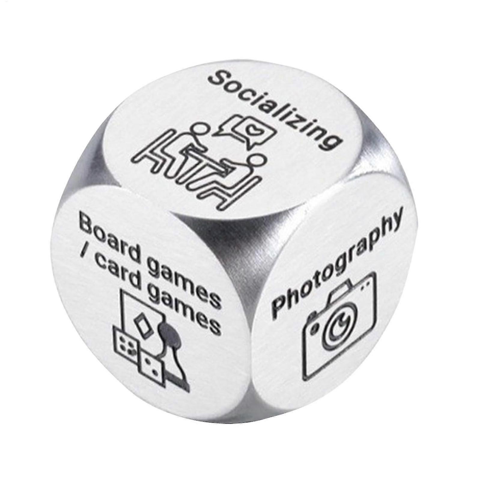Date Night Dice, Stainless Steel Dice Game, Decision Making, Shakers, Funny Selection Tool for Couples
