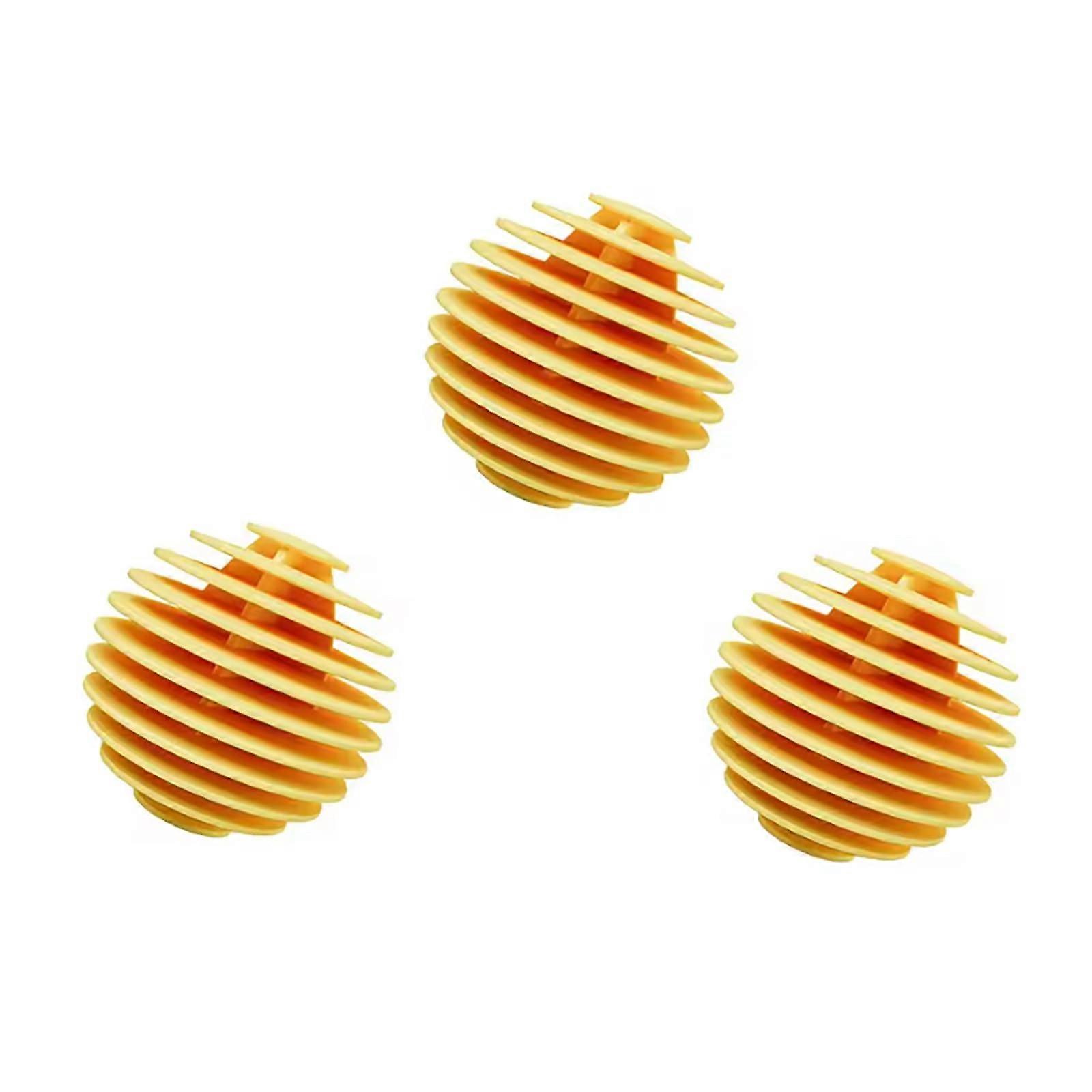 3PCS Reusable TPR Laundry Balls Soft AntiWinding Clothes Washer Cleaning Tools Orange