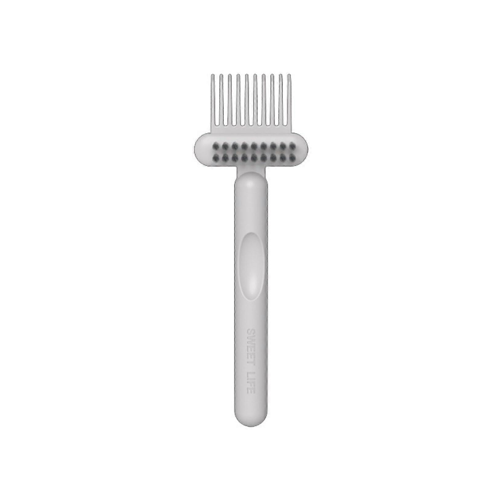 Cleaning Brush Gray with Ergonomic Handle for Kitchen, Bathroom, and Floor Scrubbing Tasks