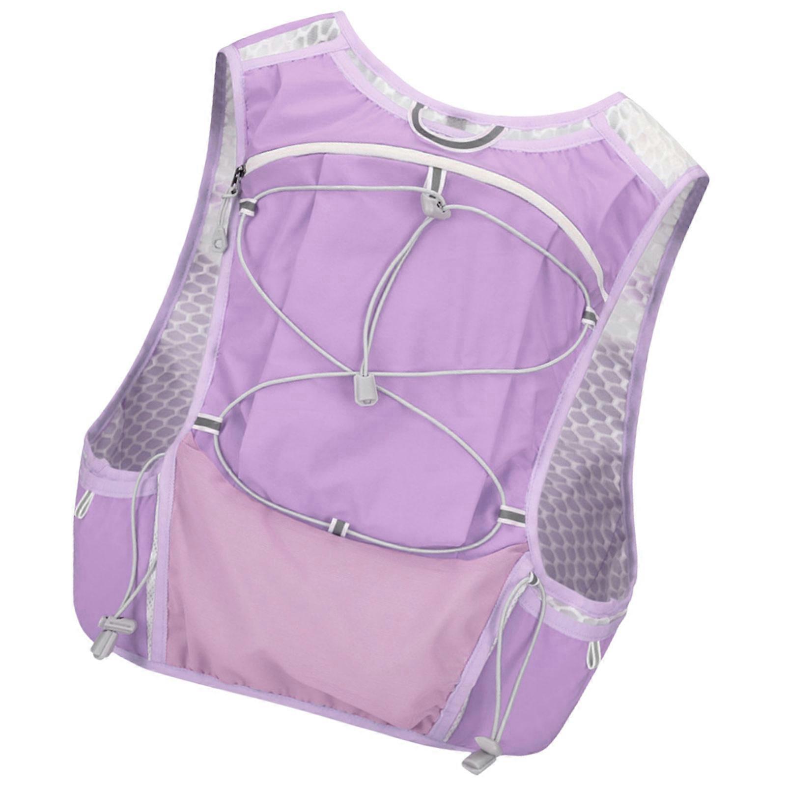 Büyük Kapasiteli Hidrasyonlar Sırt Çantası Koşu Sırt Çantası Hidrasyon Yelek Sırt Çantası Su Sırt Çantası Su Mesane Çantası Daypacks Mor