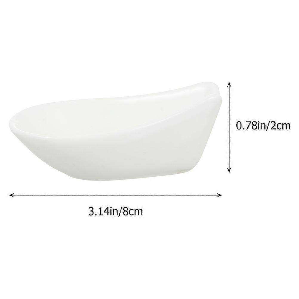 Ceramic Spoon Holders for Kitchen Use 3Pcs White Spoon Rests Set