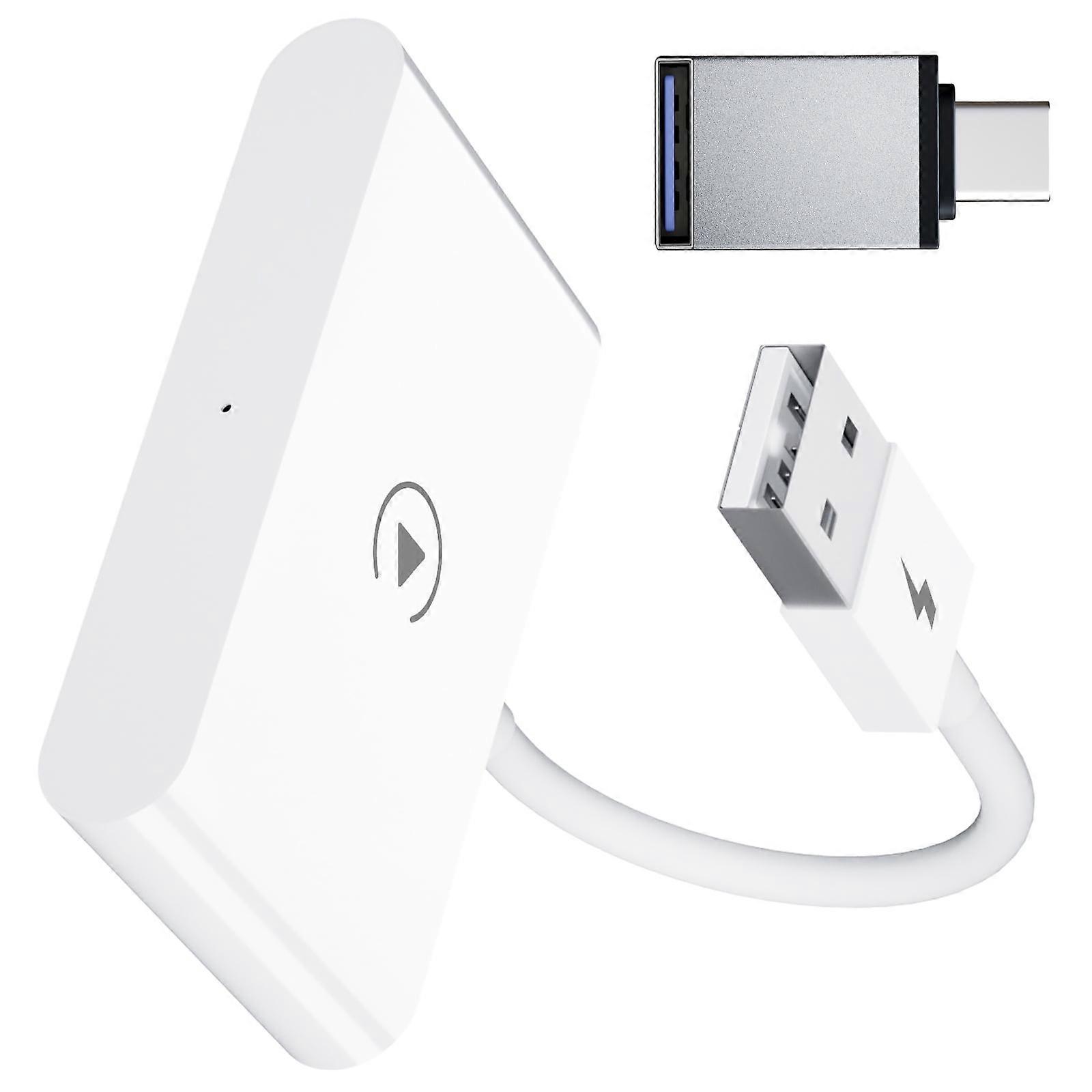 Compact Car Wireless Adapter Easy Bluetooth & WiFi Pairing for Enjoying Music & Navigation Wirelessly