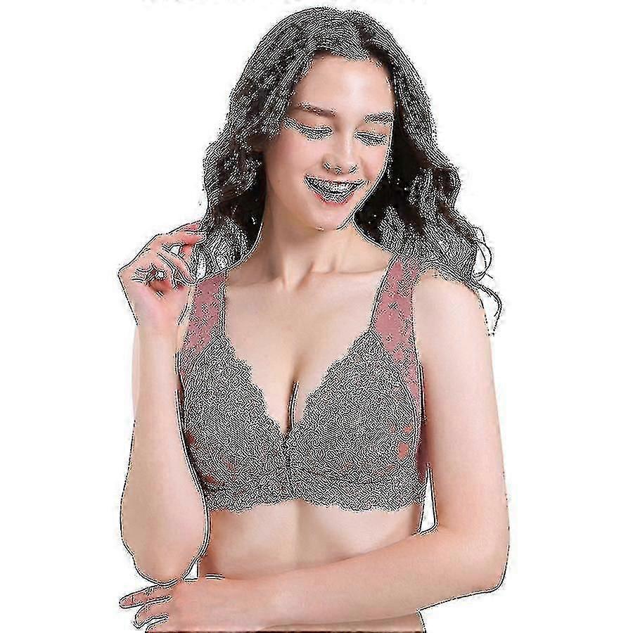 Yaqinuo Front Closure Bra With Floral Lace Lift Stretch 5d Shaping Seamless Bra Push Up Full Coverage