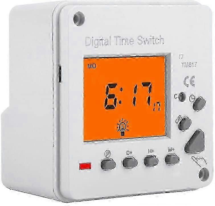 Electronic Timer Digital Timer Programmable Intelligent Control Switch Backlit Timer for Household Appliances Street Lights (220V AC) 25-26