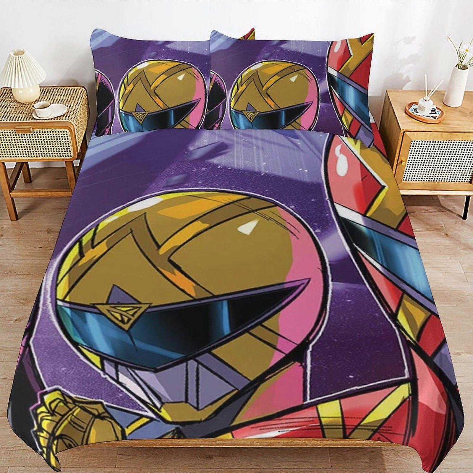 1378BF Power Rangers The Animated Series Soft Touch Comfort Fit Easy Zip Bedding Solution Machine Washable Duvet Cover Sets Option CF1378