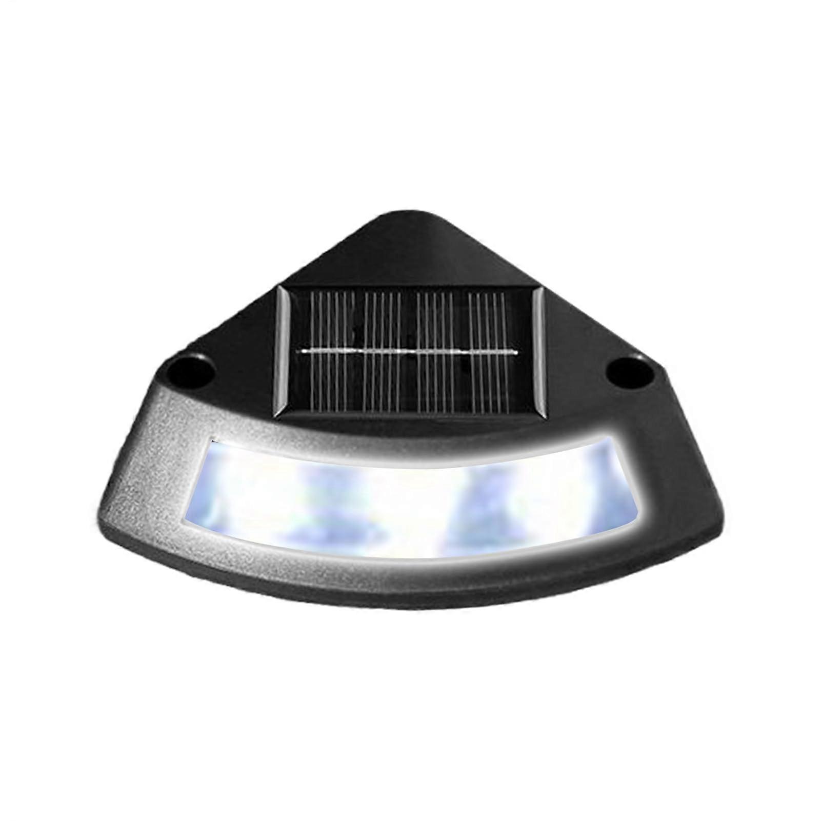 Solar Step Lights Outdoor Waterproof LED with Smart Light Sensor, Bright 6500K for Decks and Pathways