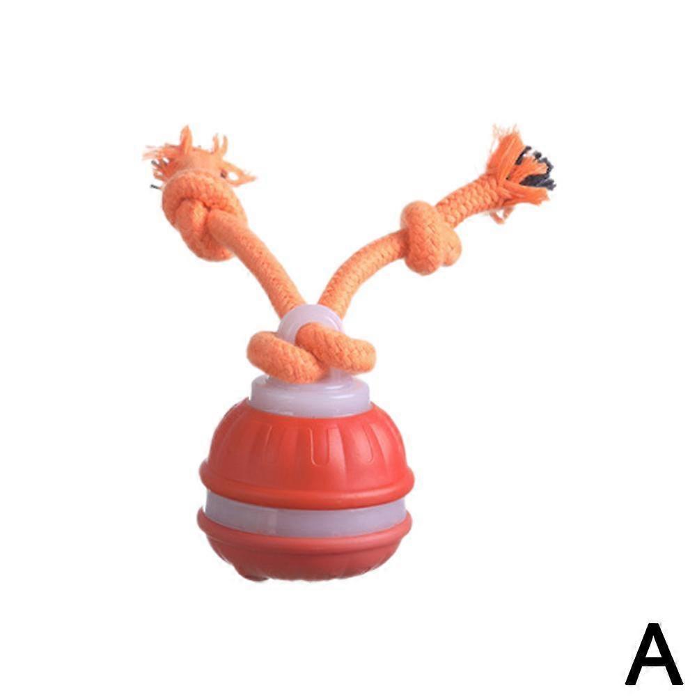 Motion Actived Rolling Ball for Dogs USB Rechargeable Interactive Dog Toys for Puppy Dogs Rolling Ball with Rope Puppy Chew Toy