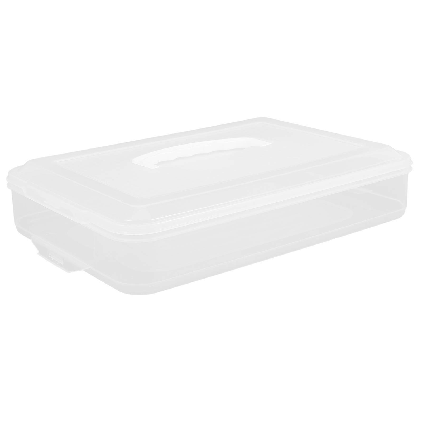 Clear Dumpling Storage Box for Food Saving with Lid Transparent Plastic