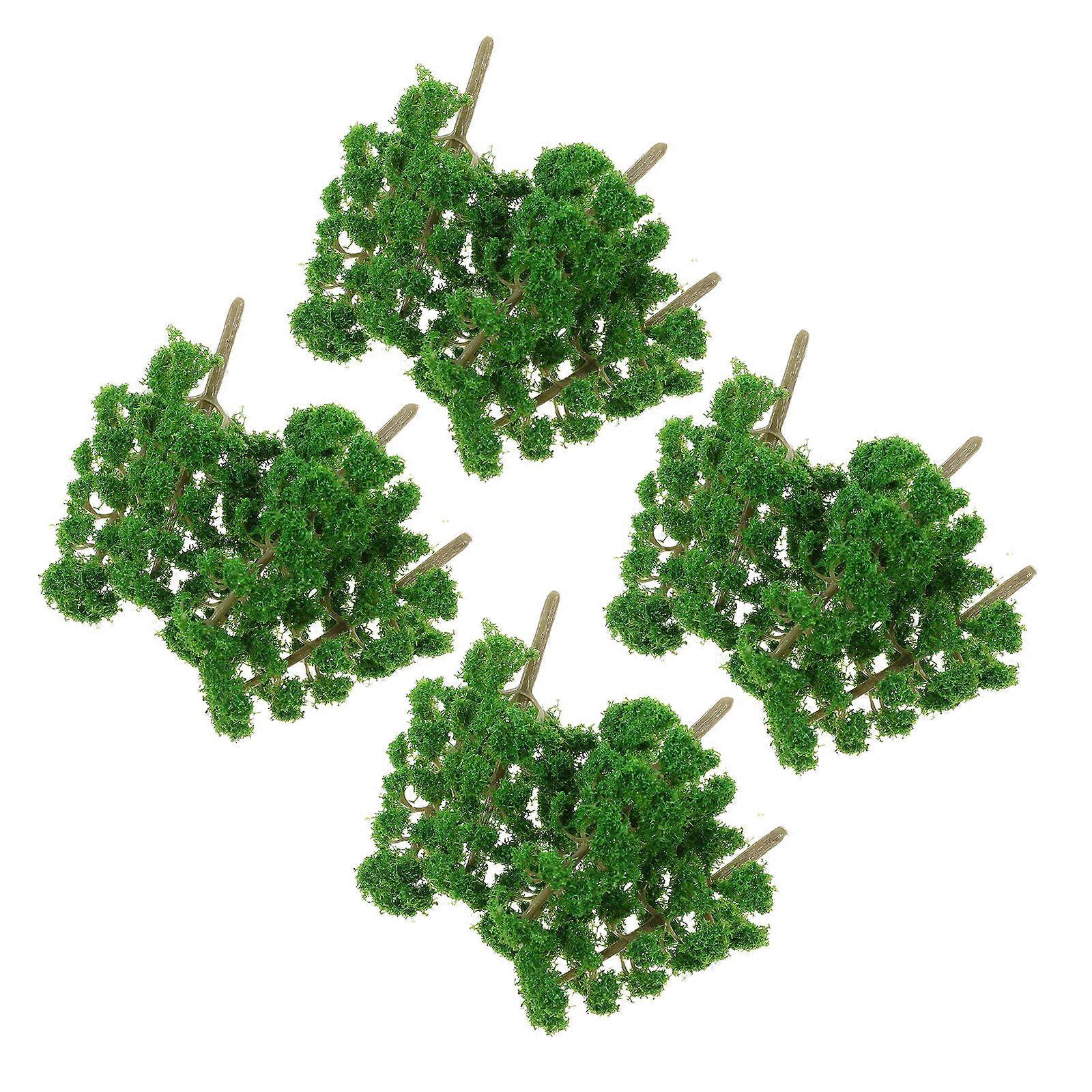 100 Pcs Miniature Landscape Trees Green Mini Model Ideal For Architectural Models And Sand Table Scenery